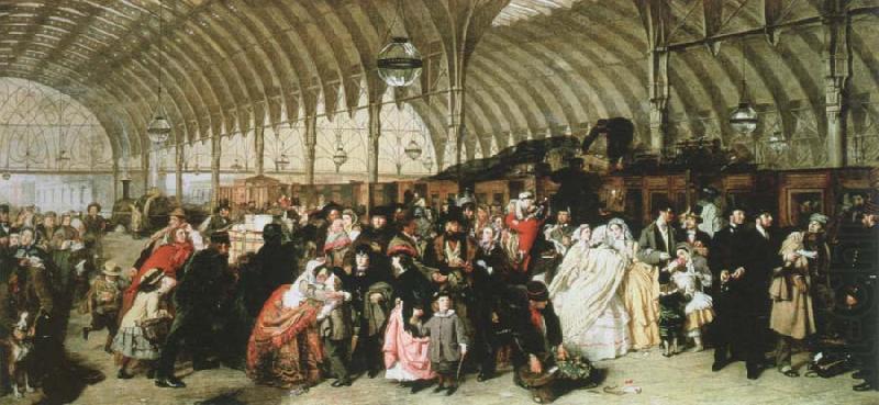 the railway station, William Powell  Frith